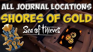 Sea of Thieves Tall Tales all the journal locations for Shores of Gold [upl. by Zoilla]