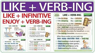 Like  VerbING Like  Infinitive Enjoy  VerbING [upl. by Burack175]