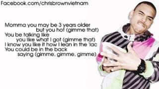 Chris Brown  Gimme That Remix ft Lil Wayne Lyrics Video [upl. by Eema]