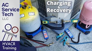 R410A Charging and Recovery Procedure with Digital Test ProbesGauges [upl. by Nivanod535]