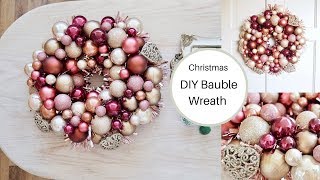 DIY Christmas Bauble Wreath [upl. by Gudren]