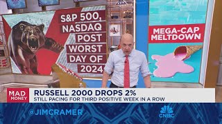 Jim Cramer talks todays megacap meltdown [upl. by Aynnat]