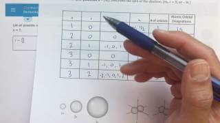 ALEKS  Deducing the Allowed Quantum Numbers of an Atomic Electron [upl. by Lledyl]