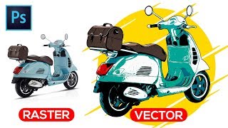 How to Vectorize an Image Photo to Vector  Photoshop Tutorial [upl. by Arihsat]