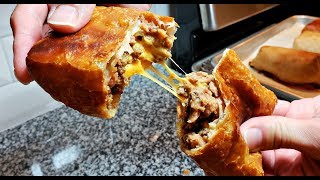 CHIMICHANGAS  Homemade Beef and Cheese Chimichangas Recipe [upl. by Enirehtacyram]