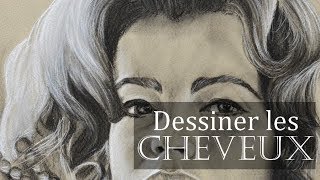 Comment dessiner les cheveux  Fusain [upl. by Tristram]