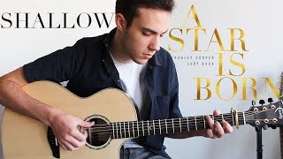 Shallow  Lady Gaga Bradley Cooper Fingerstyle Guitar Cover A Star Is Born [upl. by Ulund]