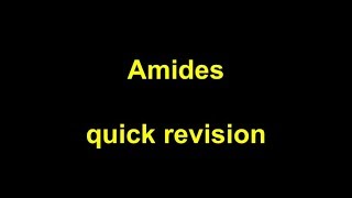 Quick Revision  Amides [upl. by Nwahsal]