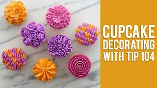 How to Decorate Buttercream Flower Cupcakes [upl. by Emawk]