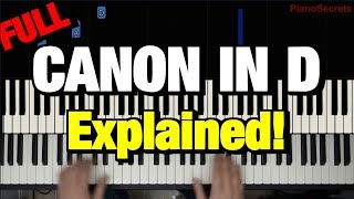 HOW TO PLAY quotCANON IN Dquot BY PACHELBEL PIANO TUTORIAL LESSON [upl. by Miarhpe413]