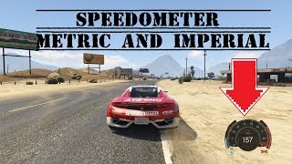 GTA5 How to install Speedometer and Timer Metric and Imperial  Speed  mphkmphms [upl. by Kiki710]