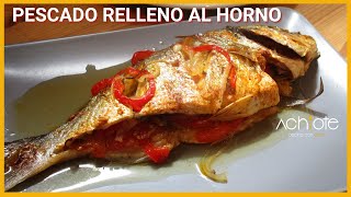 PESCADO RELLENO AL HORNO  Prepara el Pescado Empapelado más fácil y exquisito [upl. by Yanaj]