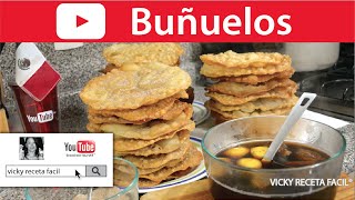 BUÑUELOS ❤️ Vicky Receta Facil [upl. by Aeslek672]