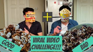 Yes Please  We made WERTHERS ORIGINALS CARAMEL POPCORN Testing Viral Video [upl. by Tamqrah]