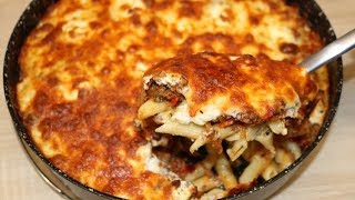 GRATIN DE PÂTE A LA VIANDE HACHÉE FACILE CUISINERAPIDE [upl. by Hoeg]