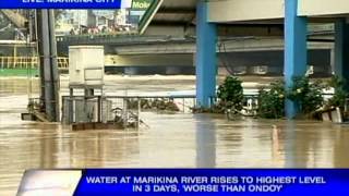 Water at Marikina River rises to highest level in 3 days worse than Ondoy [upl. by Ahseikan]