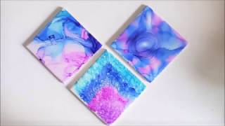 Sharpie Marker Tile Drink Coasters  Quick and Easy [upl. by Ahsuoj]