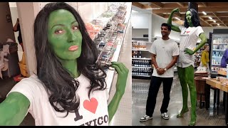 7FT TALL SHE HULK cosplay [upl. by Ybhsa]