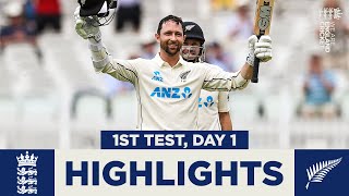 England v New Zealand  Day 1 Highlights  Conway Hits Debut Hundred  1st LV Insurance Test 2021 [upl. by Brendon]