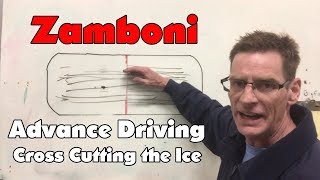 Advance Zamboni Driving Cross Cutting the Ice [upl. by Lainey837]