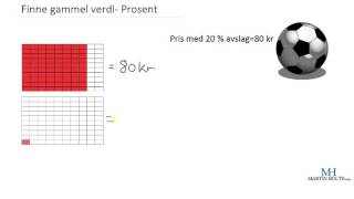 Matematikk 1P  Finne gammel verdi  Prosent [upl. by Agnew]