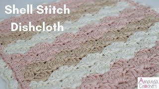 Shell Stitch Dishcloth Dishcloth Series [upl. by Opalina]