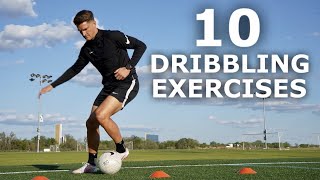 Improve Your Dribbling  10 Easy Close Control Dribbling Exercises [upl. by Beaufert]