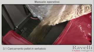 Stufe a pellet Ravelli il caricamento del pellet [upl. by Wilmott]