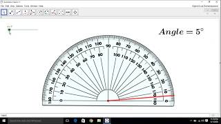 How to Create a protractor in GeoGebra [upl. by Gnoz521]