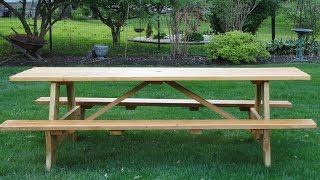 HOW TO MAKE A PICNIC TABLE [upl. by Hagen]