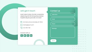 Awesome Contact Form Using HTML amp CSS amp JavaScript [upl. by Nairehs]