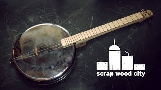 DIY 2 string musical instrument from an oven pan  panjo [upl. by Kistner259]