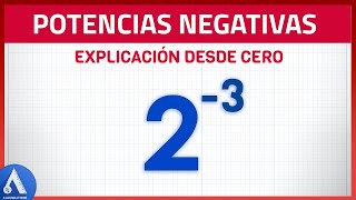 Potencias Negativas  Propiedades de la potenciación Exponentes Negativos [upl. by Marni]