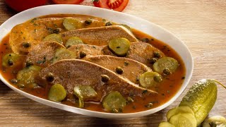 Recette  Langue de veau sauce piquante [upl. by Lough525]