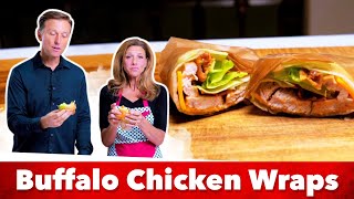 Keto Buffalo Chicken Wraps Recipe  Eric and Karen Berg [upl. by Aicilak914]