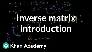 Inverse matrix introduction  Matrices  Precalculus  Khan Academy [upl. by Woodrow770]