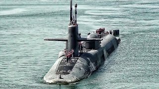 US Nuclear Powered SSGN Submarine Arrives In Malaysia [upl. by Nalak]