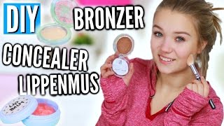 DIY SCHMINKE ♡ Bronzer Concealer Lippenmus  Julia Beautx [upl. by Katina]