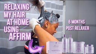 How I Relax My Hair At Home Using Affirm Relaxer [upl. by Sherlocke15]