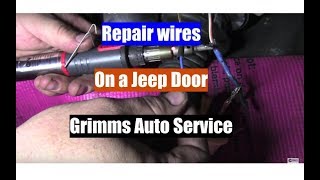 Jeep Grand Cherokee door flex wiring repair [upl. by Neroc530]