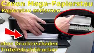 Canon Tintenstrahldrucker MegaPapierstau entfernen MG3550  paper jam FIX [upl. by Elena106]