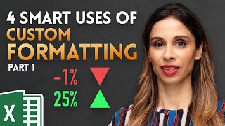 Four SMART Ways to use Custom Formatting instead of Conditional Formatting in Excel  Part 1 [upl. by Neenaej]