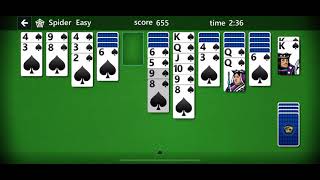 Solitr  How to Play Spider Solitaire 1 Suit [upl. by Ruffi232]