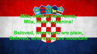 Croatia National Anthem English lyrics [upl. by Reggis]