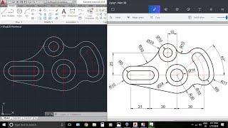 AutocAD 2D Practice Drawing  Exercise 2  Basic amp Advance Tutorial [upl. by Laird]