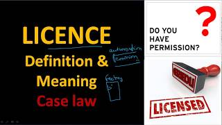 Licence meaning section 52 The Indian Easement Act 1882 [upl. by Einahpit361]