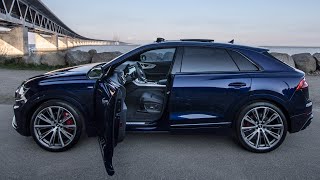 2021 AUDI Q8 55 TFSI QUATTRO V6T  STUNNING SPEC  NAVARRA BLUE  BLACK OPTICS  In Detail [upl. by Kriste728]