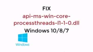 FIX apimswincoreprocessthreadsl110dll Windows 1087 UPDATED 2019 [upl. by Aristotle]