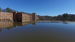 DJI Drone Over Mill Dam Porterdale Georgia [upl. by Inttirb169]