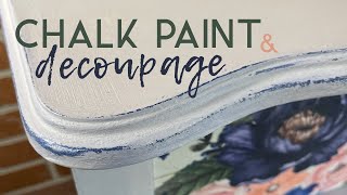 Chalk Paint and Decoupage  Dresser Makeover [upl. by Aihsemot]